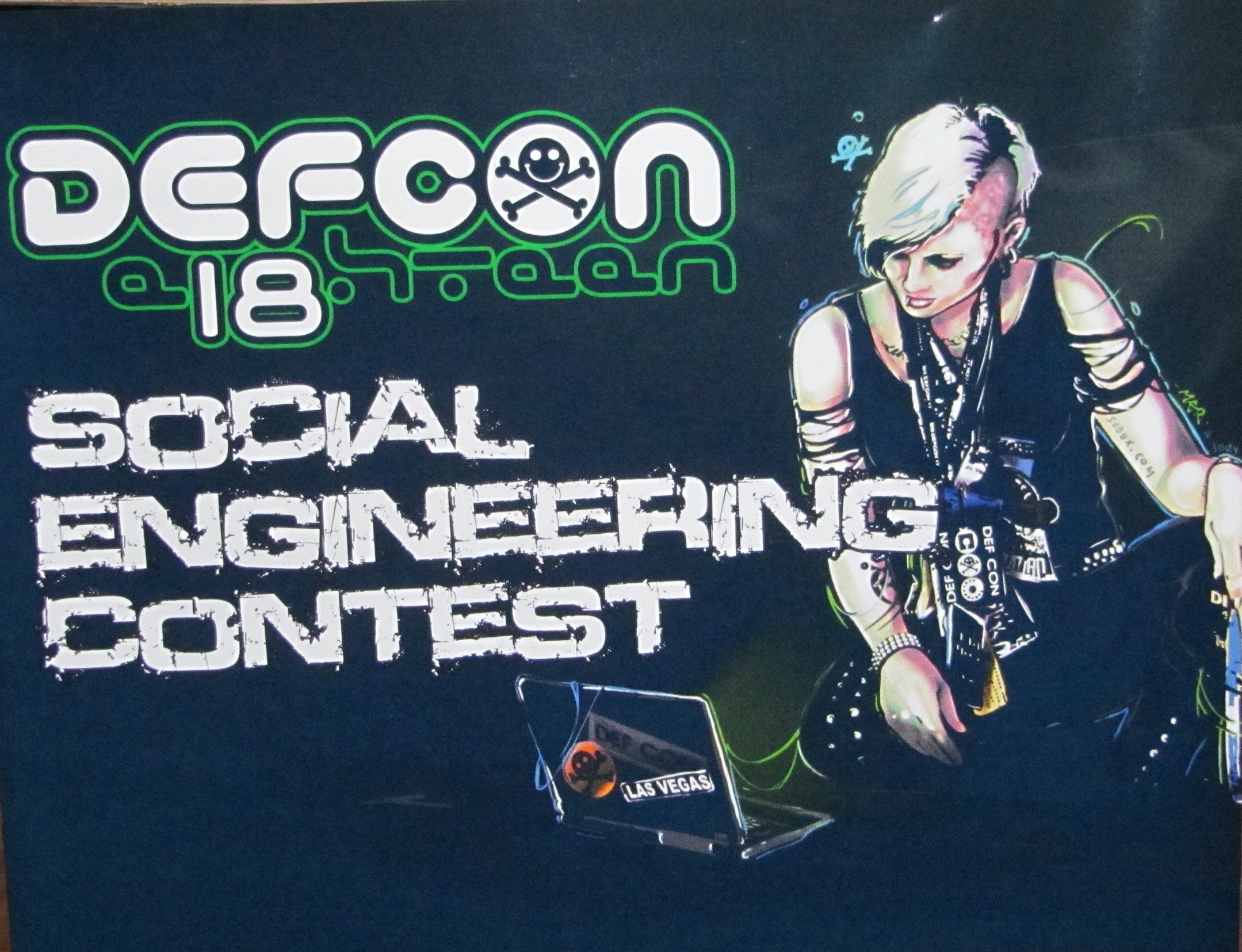 Defcon 18 Social-Engineer CTF SEDefconSign Social Engineer Breaks a Defcon Record
