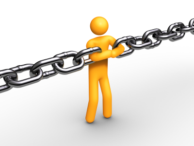 Person Serving as Link Between 2 ends of a chain