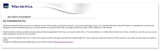 Phishing email example 3